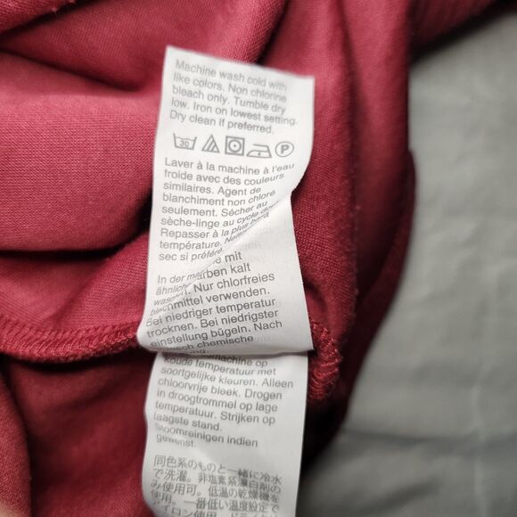 Madewell Texture & Thread Crepe Wrap Top Women’s Red Long Sleeve Tie Front S - Picture 9 of 9